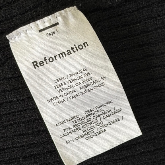 Reformation Black Off-the-Shoulder Sweater - Picture 5 of 6